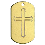 Cross Military Dog Tag