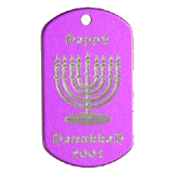 Aluminum&nbsp;Purple&nbsp;Menorah Hanukkah Idea