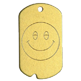 Aluminum&nbsp;Gold&nbsp;Smiley GI Dog Tag