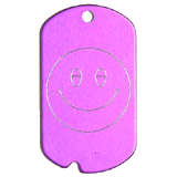Aluminum&nbsp;Purple&nbsp;Smiley GI Dog Tag