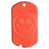 Aluminum&nbsp;Red&nbsp;Smiley GI Dog Tag