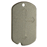 Aluminum&nbsp;Black&nbsp;Cross GI Dog Tag