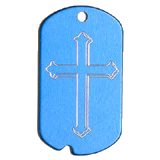 Aluminum&nbsp;Blue&nbsp;Cross GI Dog Tag