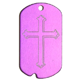 Aluminum&nbsp;Purple&nbsp;Cross GI Dog Tag