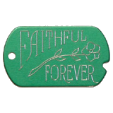 Aluminum&nbsp;Green&nbsp;Faithful Forever GI Dog Tag