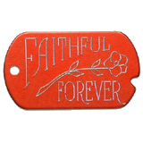 Aluminum&nbsp;Red&nbsp;Faithful Forever GI Dog Tag
