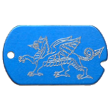 Aluminum&nbsp;Blue&nbsp;Dragon GI Dog Tag