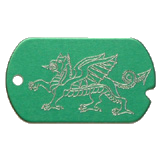 Aluminum&nbsp;Green&nbsp;Dragon GI Dog Tag