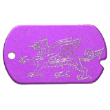 Aluminum&nbsp;Purple&nbsp;Dragon GI Dog Tag