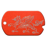 Aluminum&nbsp;Red&nbsp;Dragon GI Dog Tag