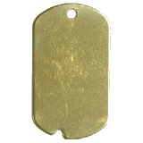 Brass&nbsp;Notched GI Dog Tag