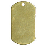 Brass&nbsp;Un-Notched GI Dog Tag