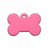 Aluminum&nbsp;Pink&nbsp;Small Bone Pet ID