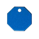 Aluminum&nbsp;Blue&nbsp;Octagon Pet ID