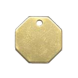 Brass&nbsp;Octagon Pet ID