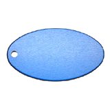 Oval<br/>Key Tag<br/>Aluminum Blue